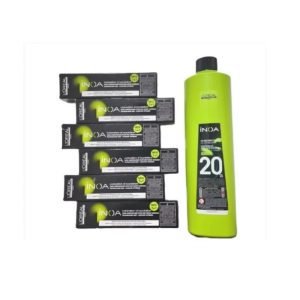 Pack De 6 Tintes Inoa + Oxidante Inoa Litro 20 Vol